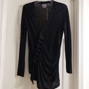 Anthropologie asymmetric cotton cardigan